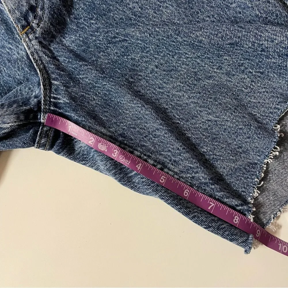 Vintage Lee Riders Dark Medium Wash Denim Cut Off Shorts Size 10 Petite GUC
